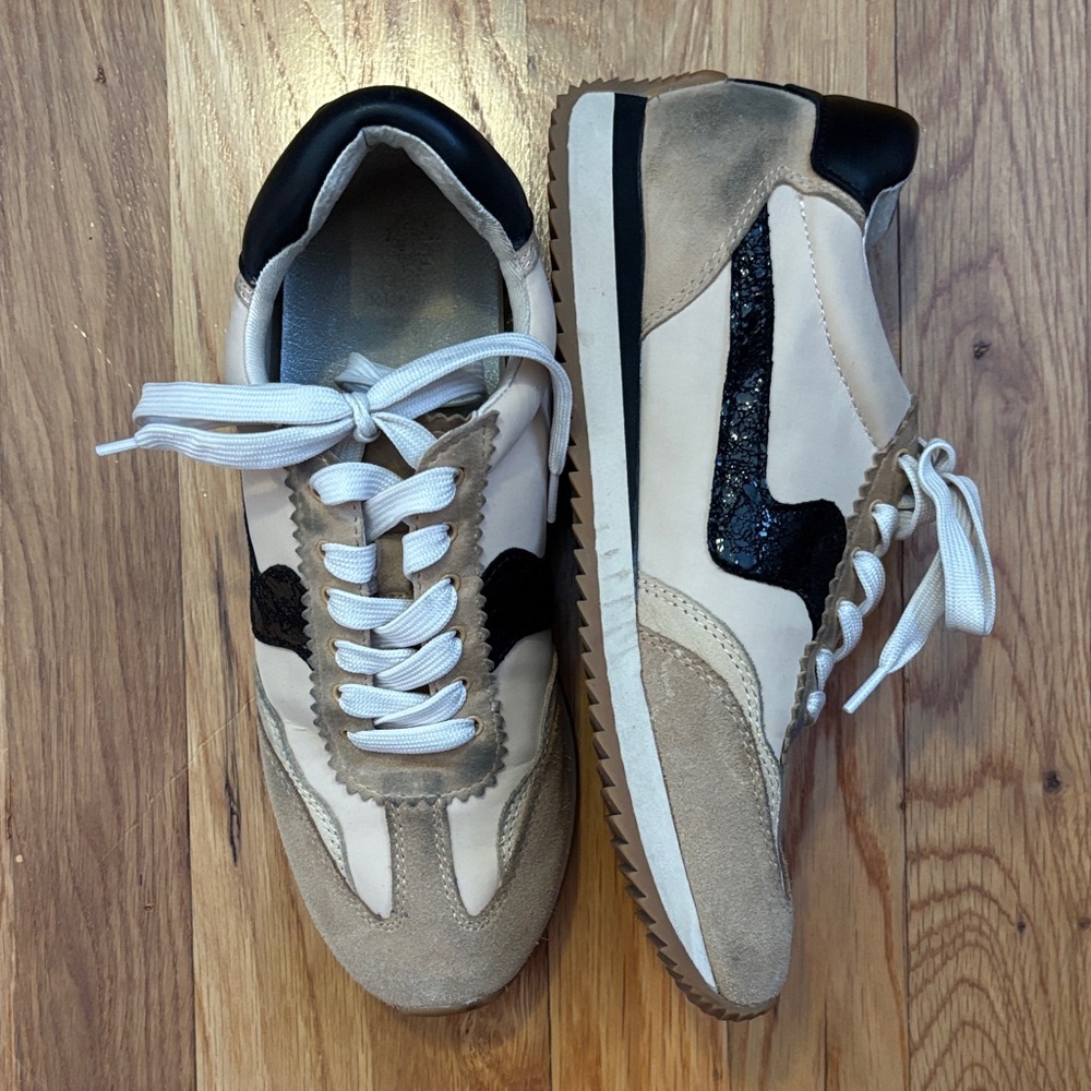 Dolce Vita Beige and Black Women's Sneakers